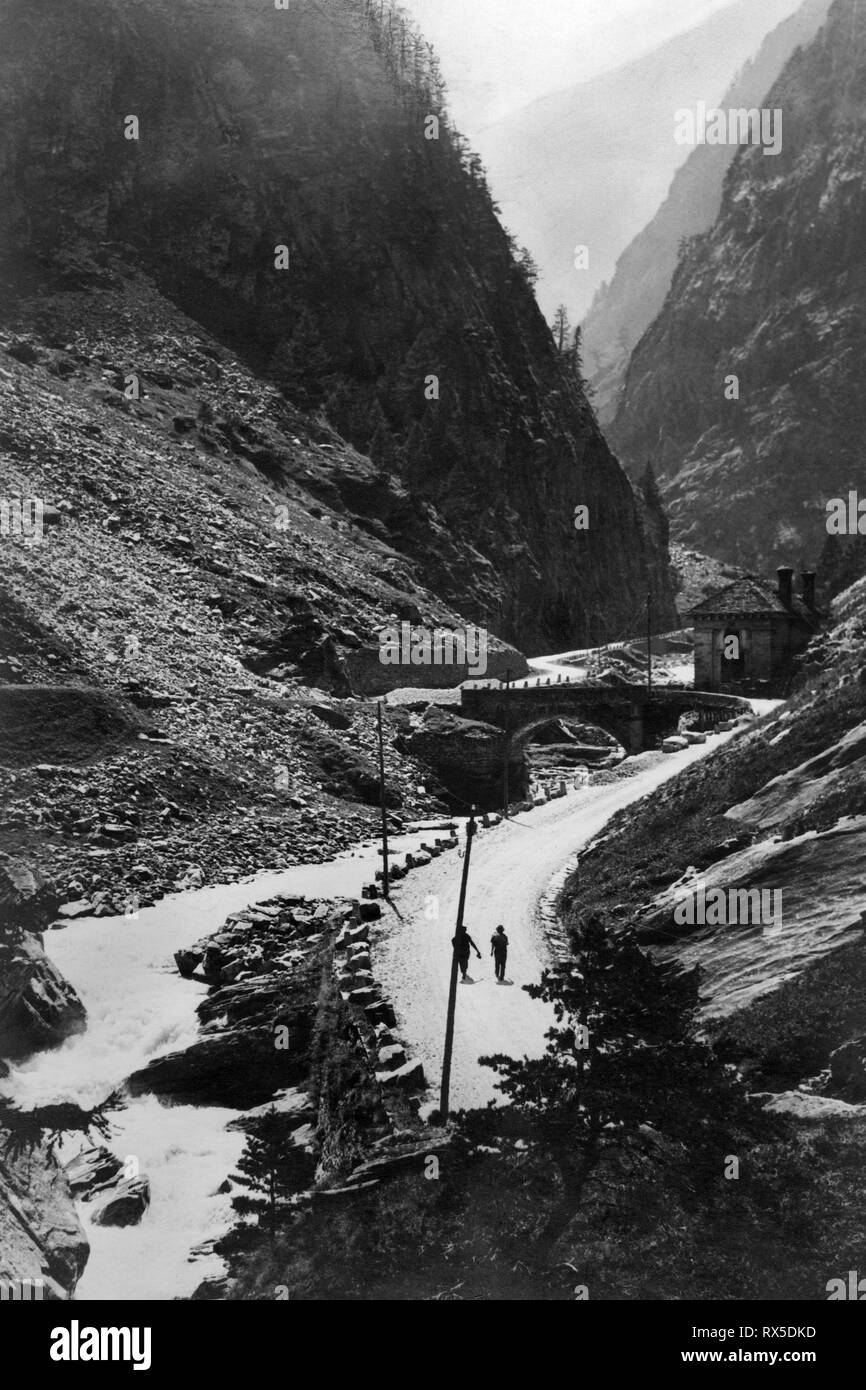 Simplon Pass, canton of Valais, Switzerland 1920-30 Stock Photo