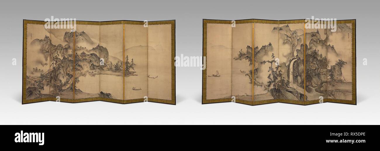 絵画 su Sesson Shukei. Landscape of the Four Seasons. 1501–1600