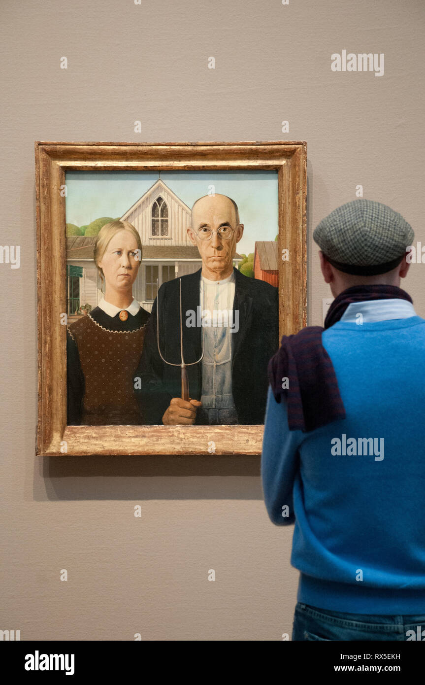 American Gothic Painting High Resolution Stock Photography and Images