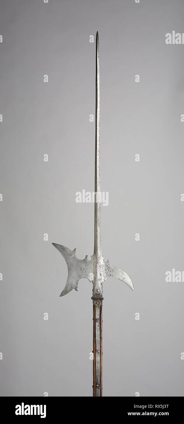 Halberd. German. Date: 1575. Dimensions: L. 240 cm (94 1/2 in.) Blade L ...