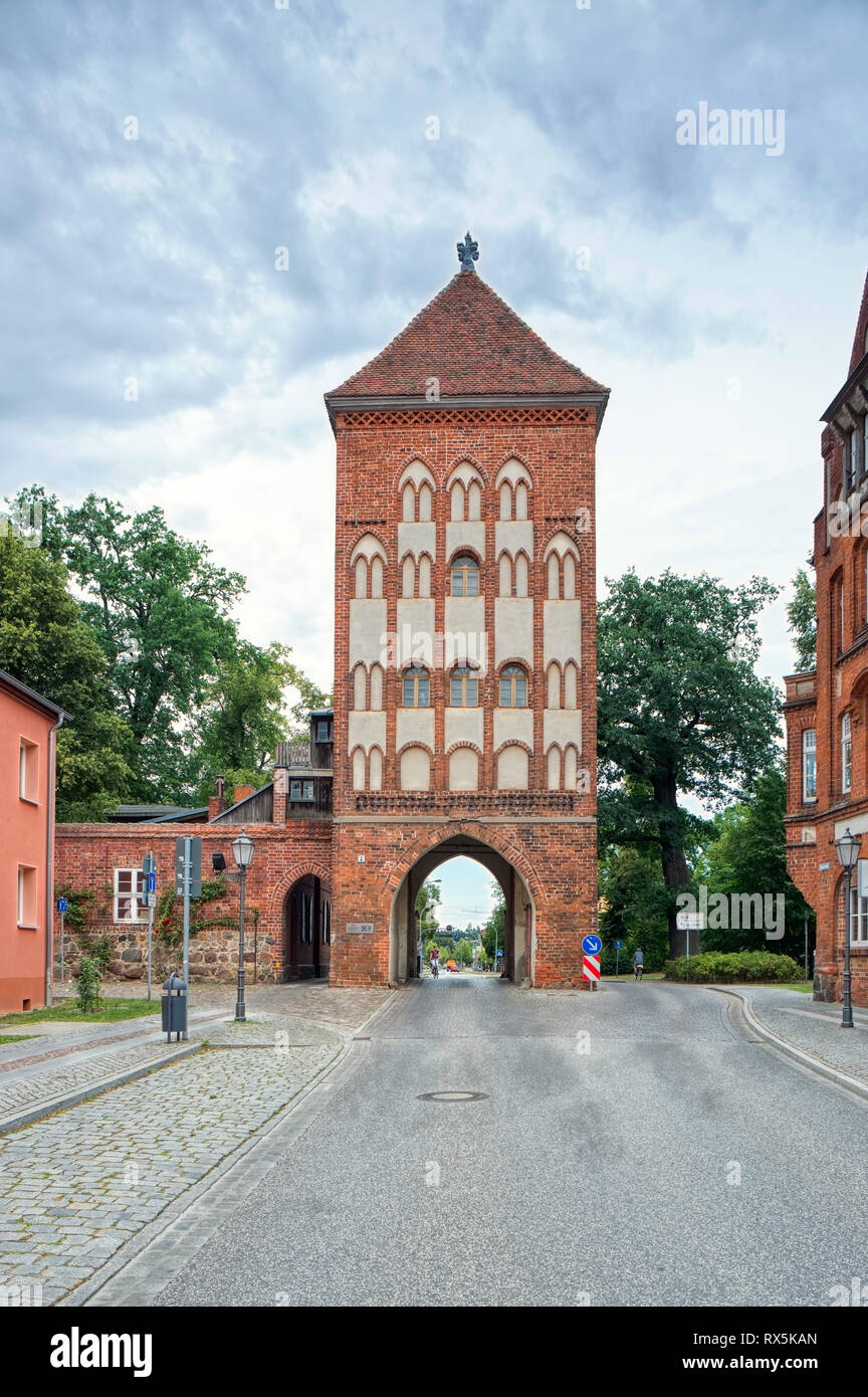 Groepertor gate, Wittstock, Brandenburg, Germany, Europe Stock Photo