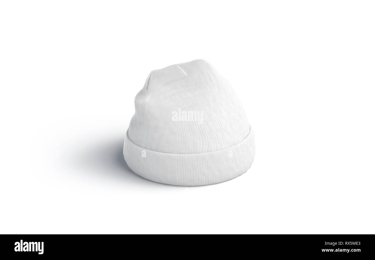 Download Blank White Beanie Mock Up Isolated Side View 3d Rendering Empty Sport Hat Mockup Clear Knitted Accessory For Winter Weather Protect Casual Clot Stock Photo Alamy