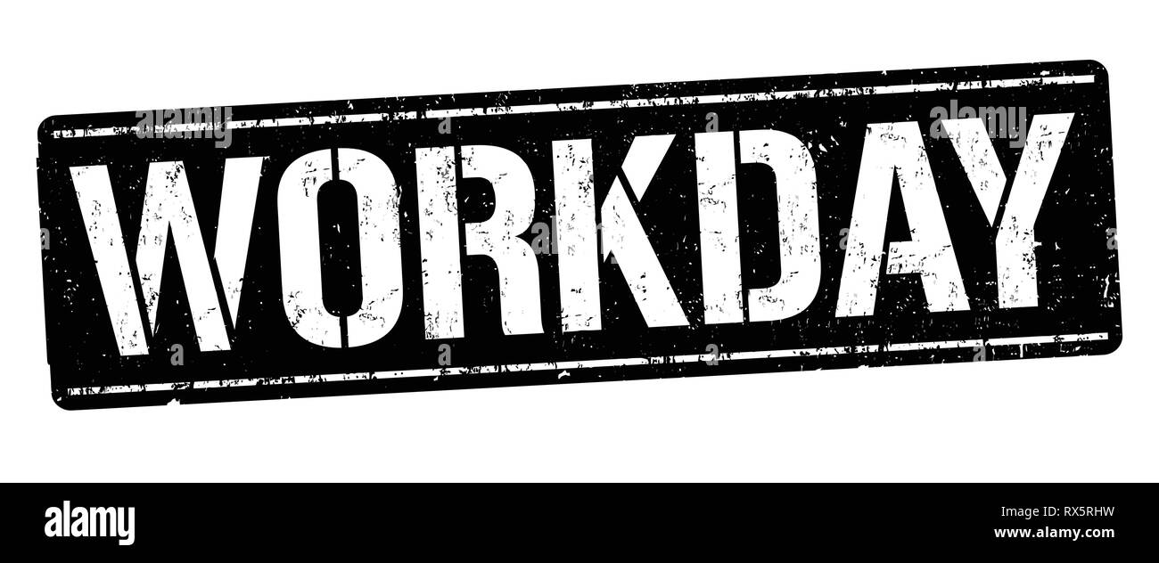 Workday sign or stamp on white background, vector illustration Stock
