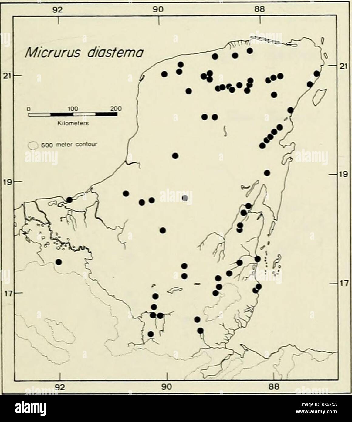 An ecogeographic analysis of the An ecogeographic analysis of the herpetofauna of the Yucatan Peninsula ecogeographicana00leej Year: 1980  92 90 B8 1 1 Tropidodipsas sort orii ^ 1 ^i /''â¢ â¢ t-2, 21 r / * â¢ â¬â¢â¢ f â¢ '^ ^(7 Â° ,,^Â°Â° ^jj' â¢ . ,...,â/ â¢ C-0 - 19 19 i5r^l ^J^ v'Vyos. 1 â ( /2  1^' &lt;-^ ^^u  L â¢ â¢ Y/A â ^' N, ' -CP' 1 1 ' - 1 .^  92 90 88 Stock Photo