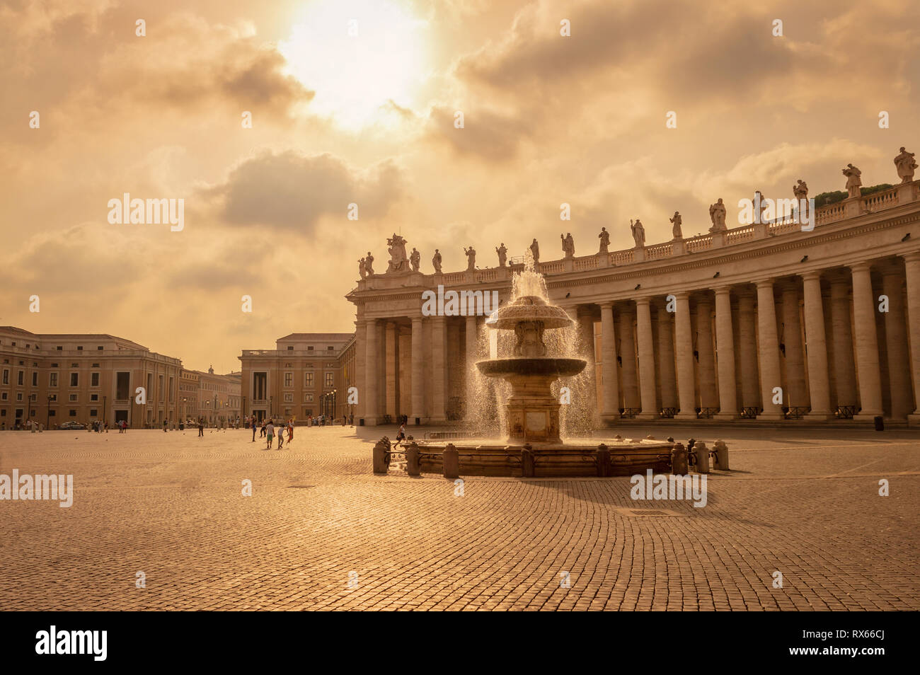 Saint Peter's basilica in St Peter's square in Vatican, Rome Italy Stock Photo