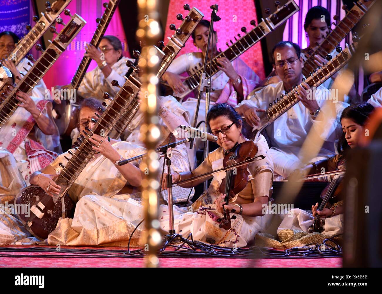 Silpgram Mahotsav. Guwahati, Assam, India. March 8, 2019. Artists