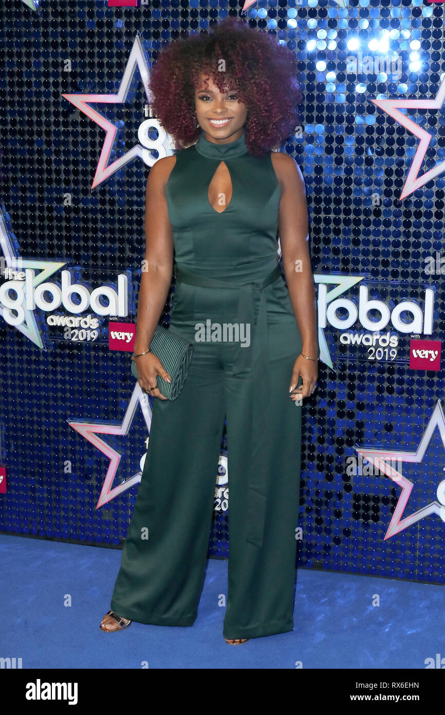 English singer Fleur East attends The Global Awards at the Eventim Apollo in London. MARCH 7th 2019 Credit: Matrix/MediaPunch *** USA ONLY***** Stock Photo