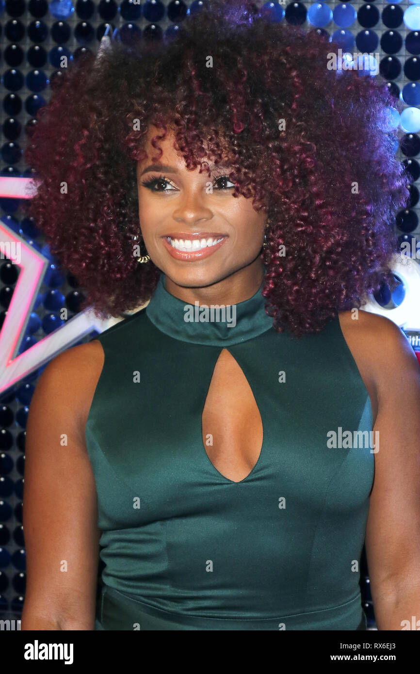 English singer Fleur East attends The Global Awards at the Eventim Apollo in London. MARCH 7th 2019 Credit: Matrix/MediaPunch *** USA ONLY***** Stock Photo