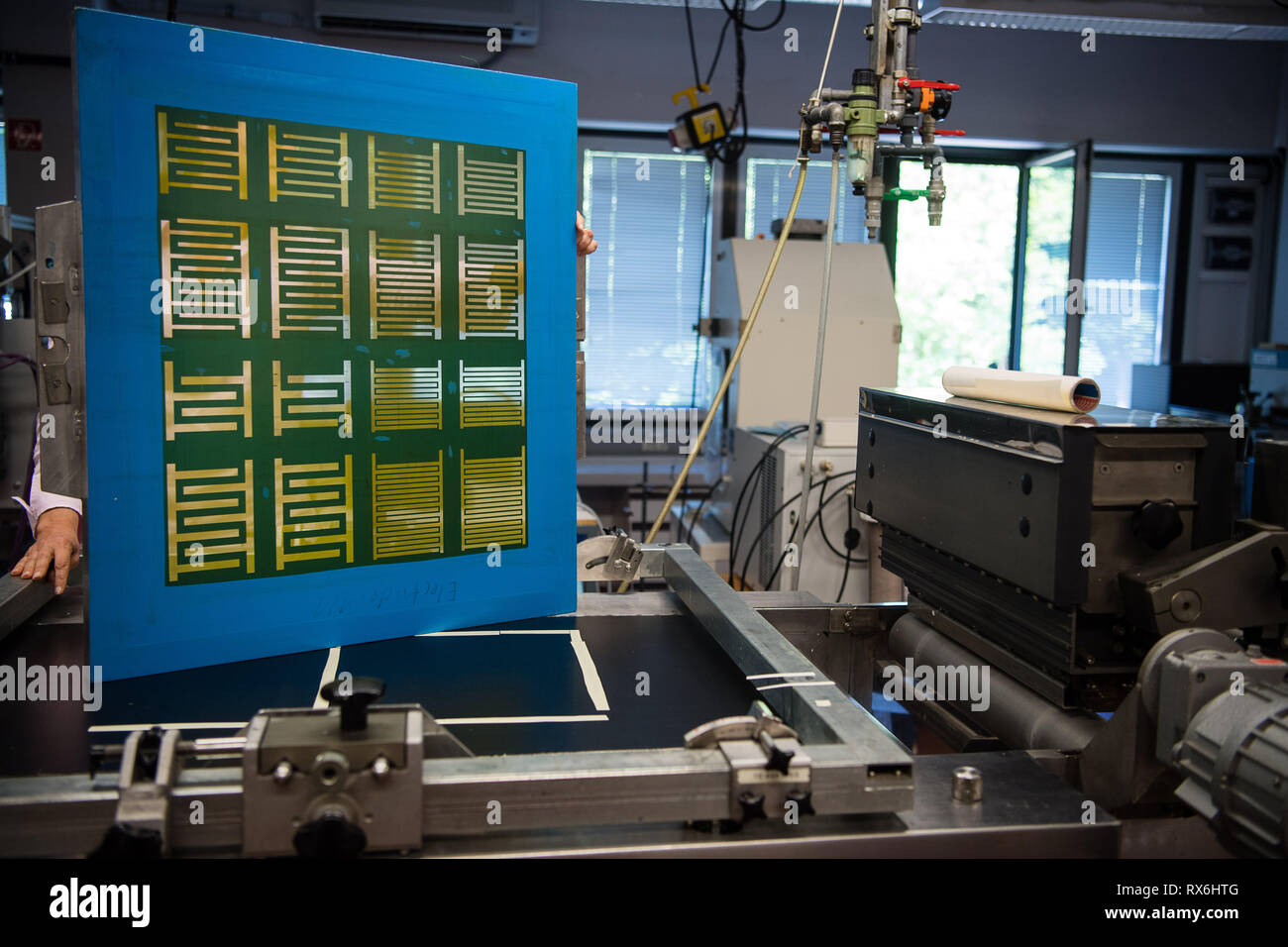 Textile Printing Machine High Resolution Stock Photography And Images Alamy