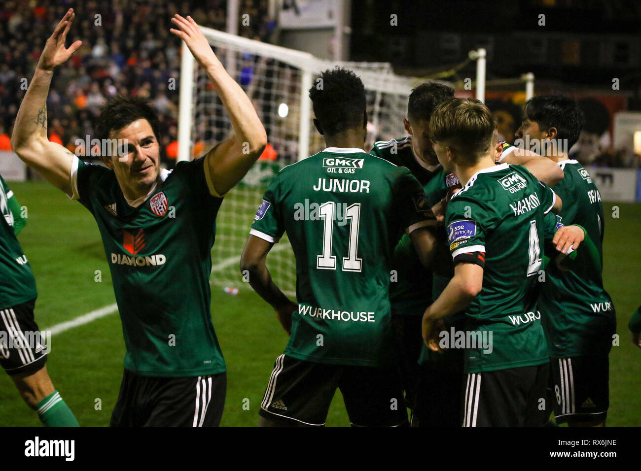 Dublin, Republic Of Ireland. 08th Mar, 2019. CIARAN COLL of Derry City