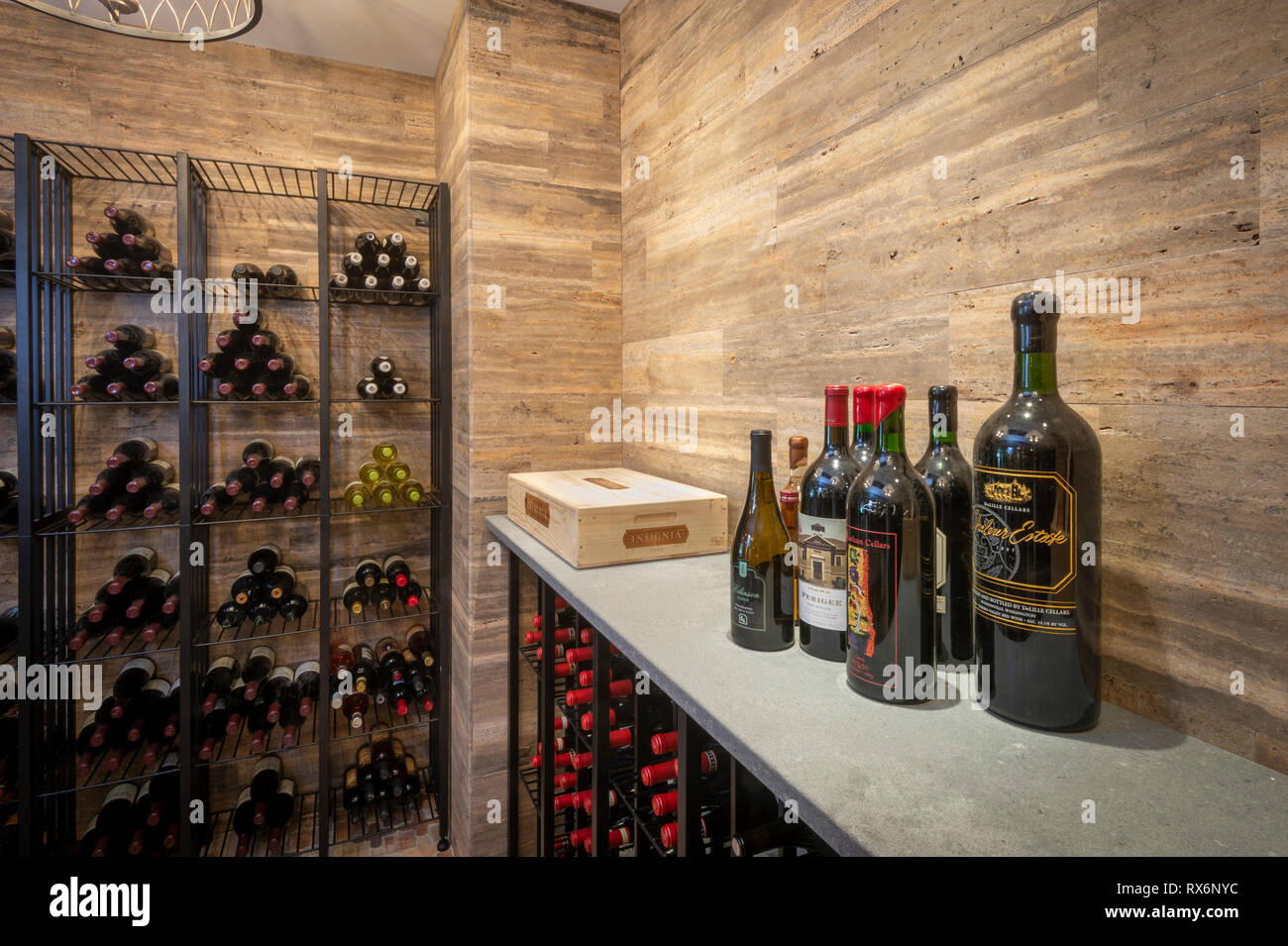 Luxury Wine Cellar Stock Photo Alamy