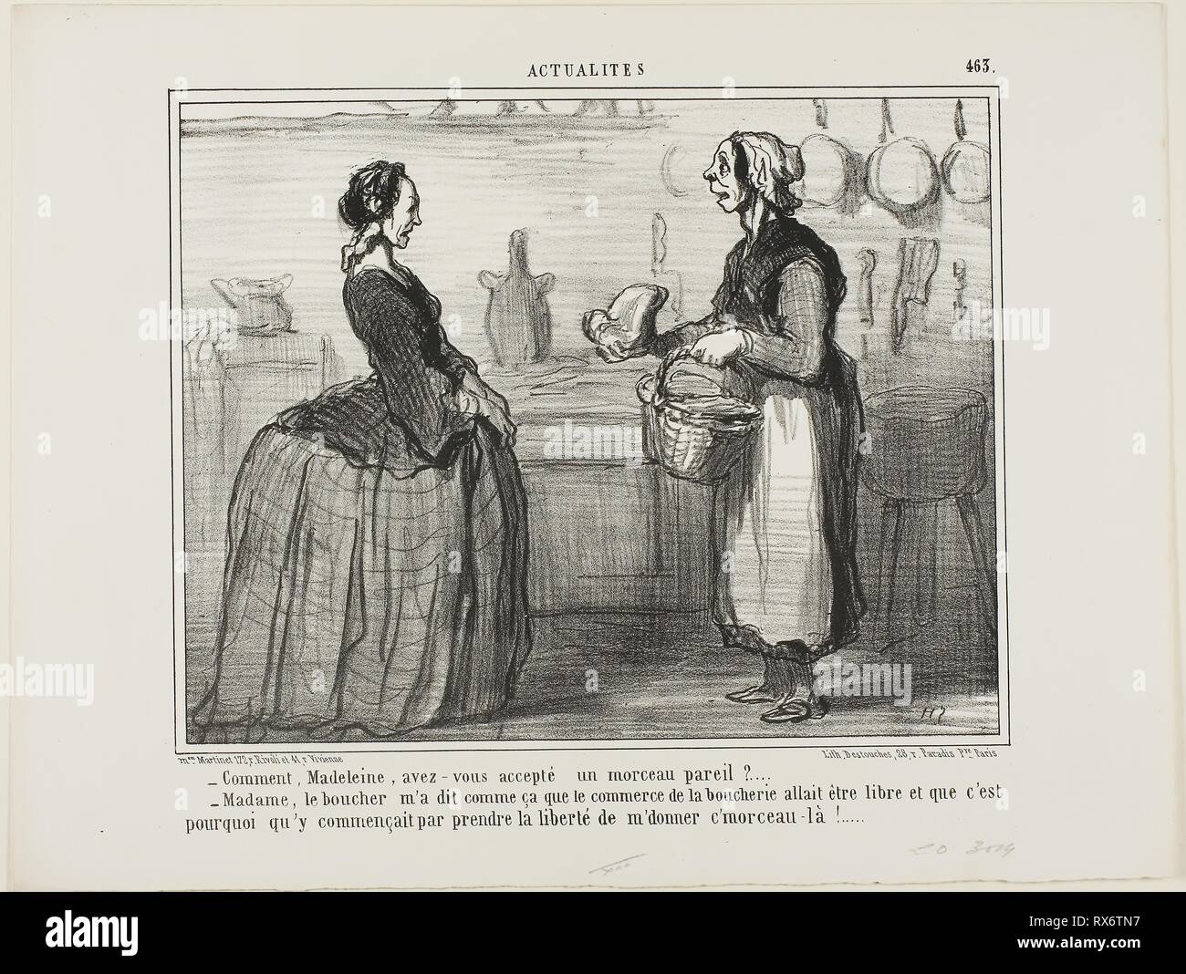 Madeleine How Could You Ever Accept A Piece Of Meat Like This One Madame The Butcher Told Me That The Meat Commerce Will Be Free Therefore He Took The Liberty