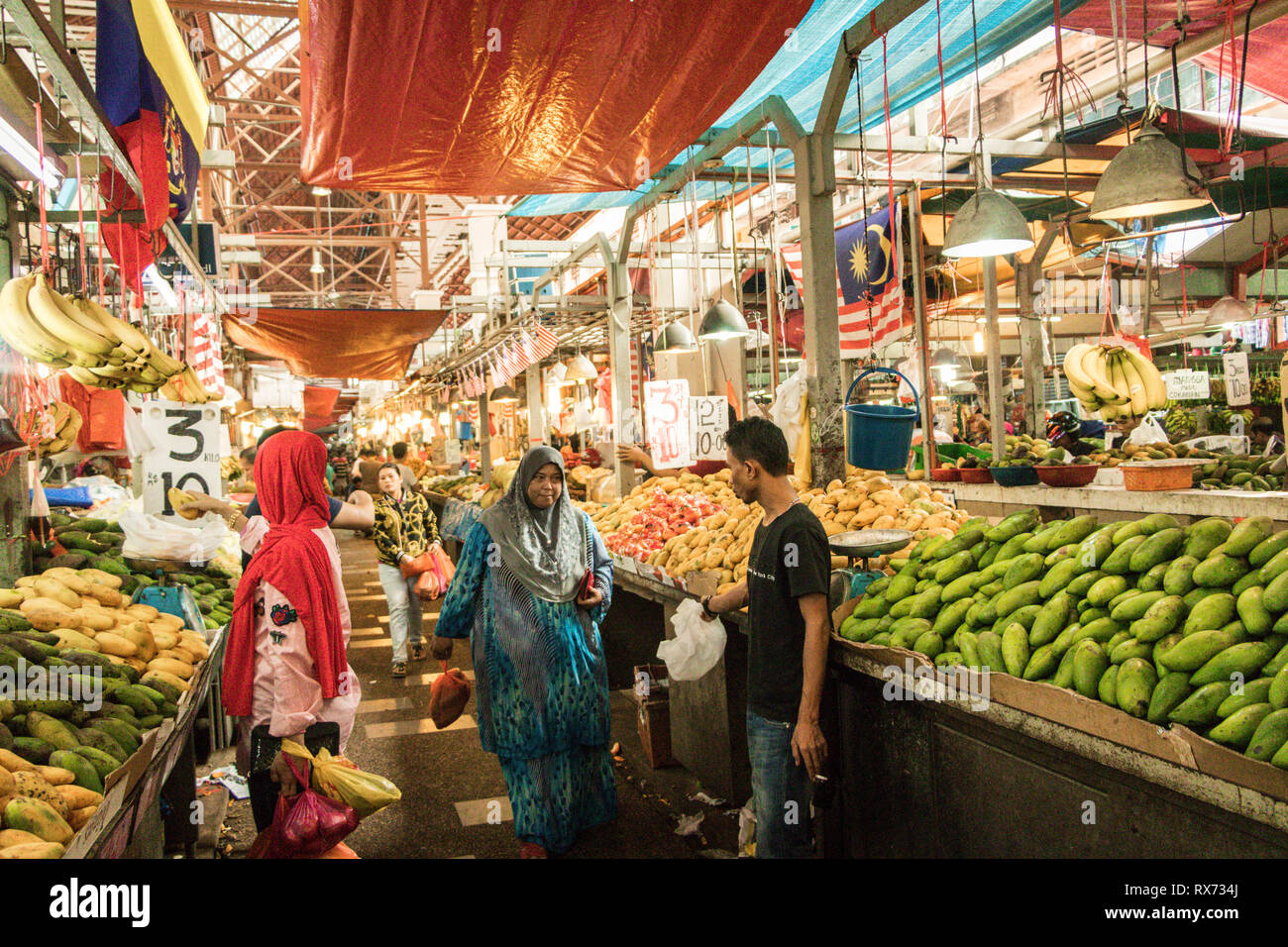 Meat Seller In Chow Kit Wet Market In Kuala Lumpur Malaysia Stock Photo Alamy