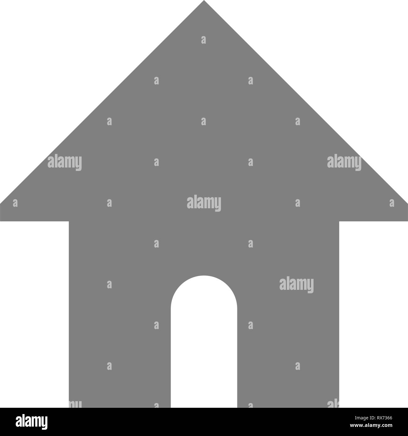 Home symbol icon - gray simple, isolated - vector illustration Stock ...
