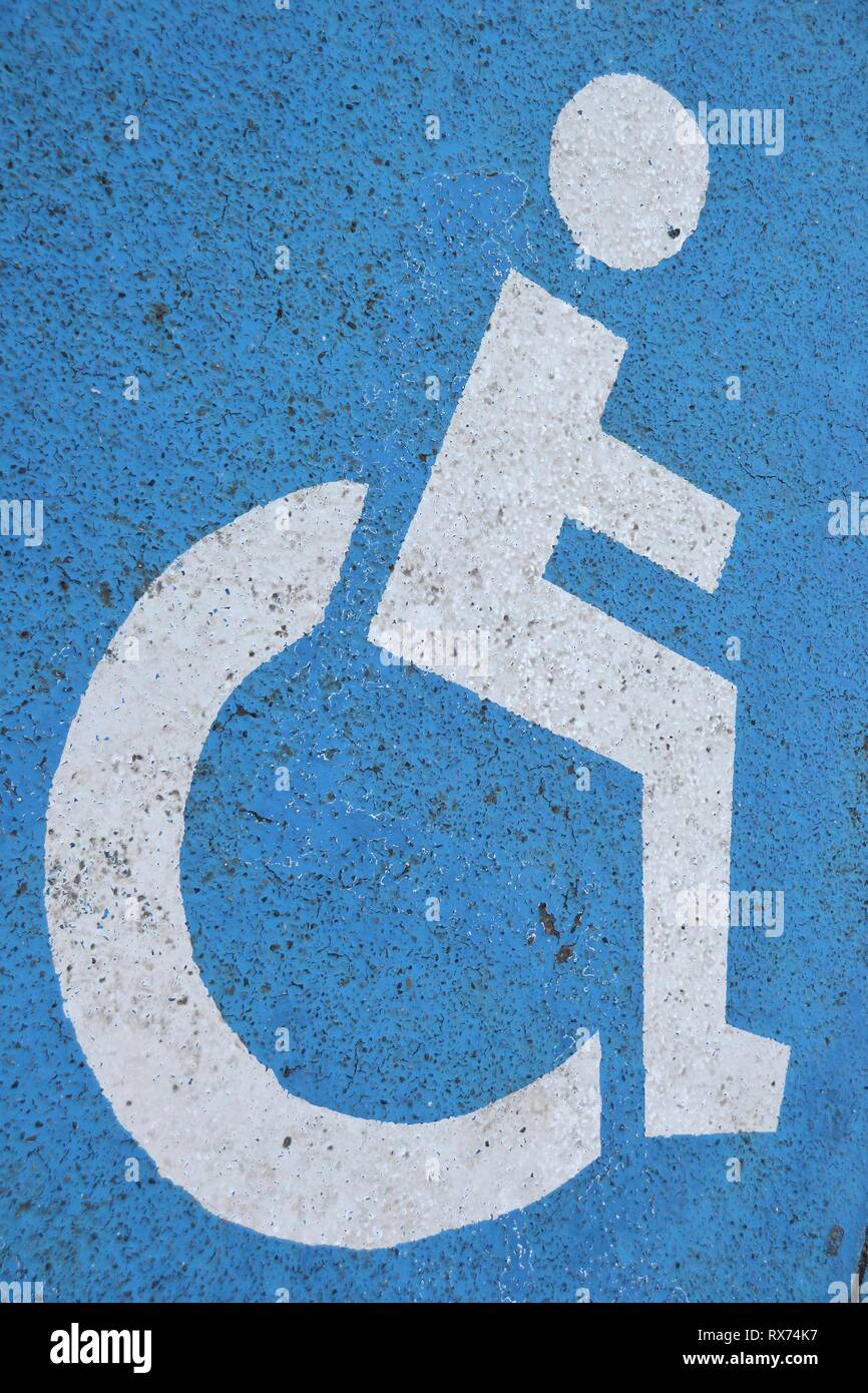 Parking for the disabled Stock Photo