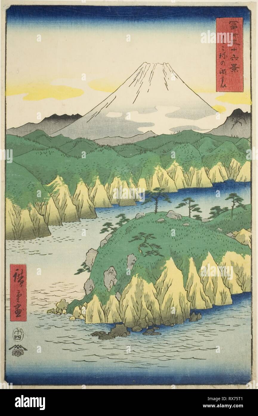 36 views mount fuji by hiroshige date 1858 hi-res stock