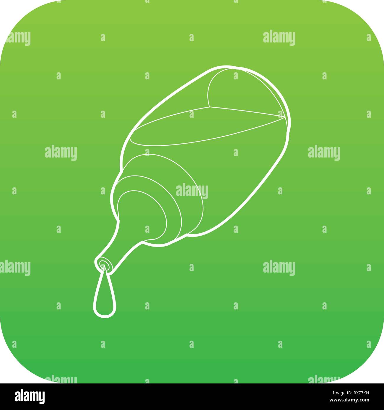 Vaping juice bottle icon, outline style Stock Vector