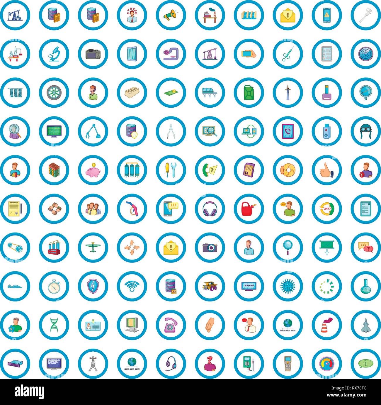 100 economy icons set, cartoon style Stock Vector Image & Art - Alamy