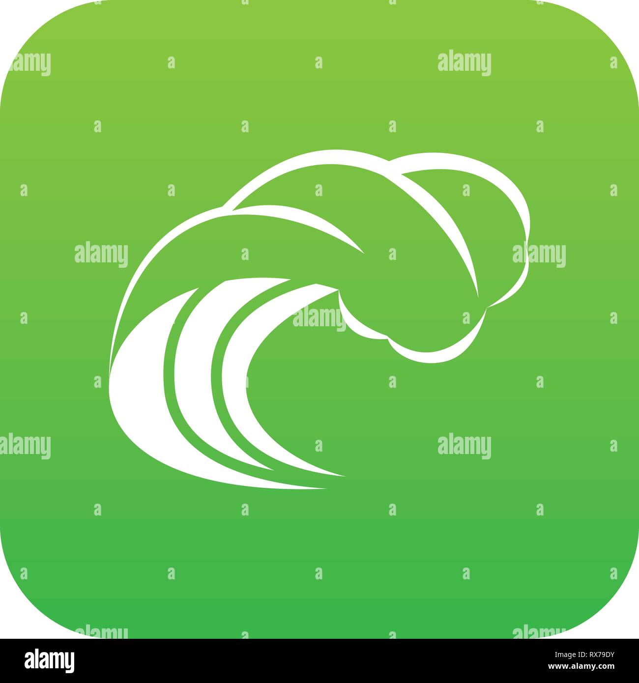 Wave with foam icon, simple style Stock Vector Image & Art - Alamy