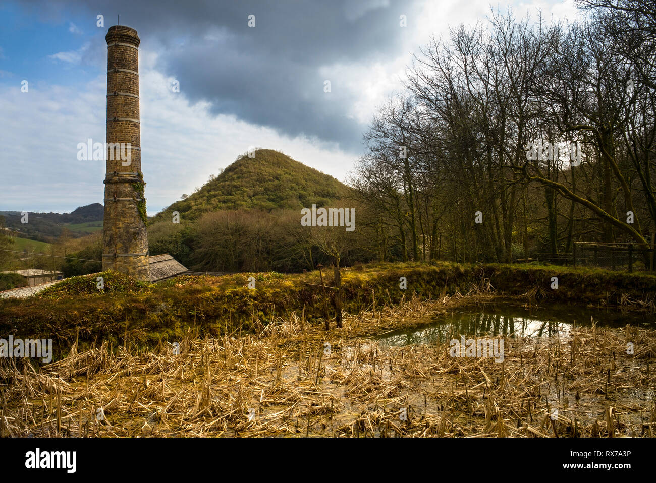 disused mining pump house st austell china clay museum Stock Photo
