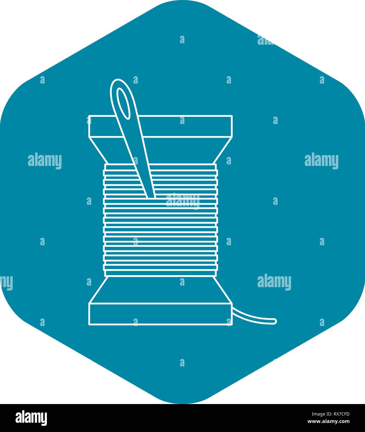 Needle and thread icon, outline style Stock Vector Image & Art - Alamy