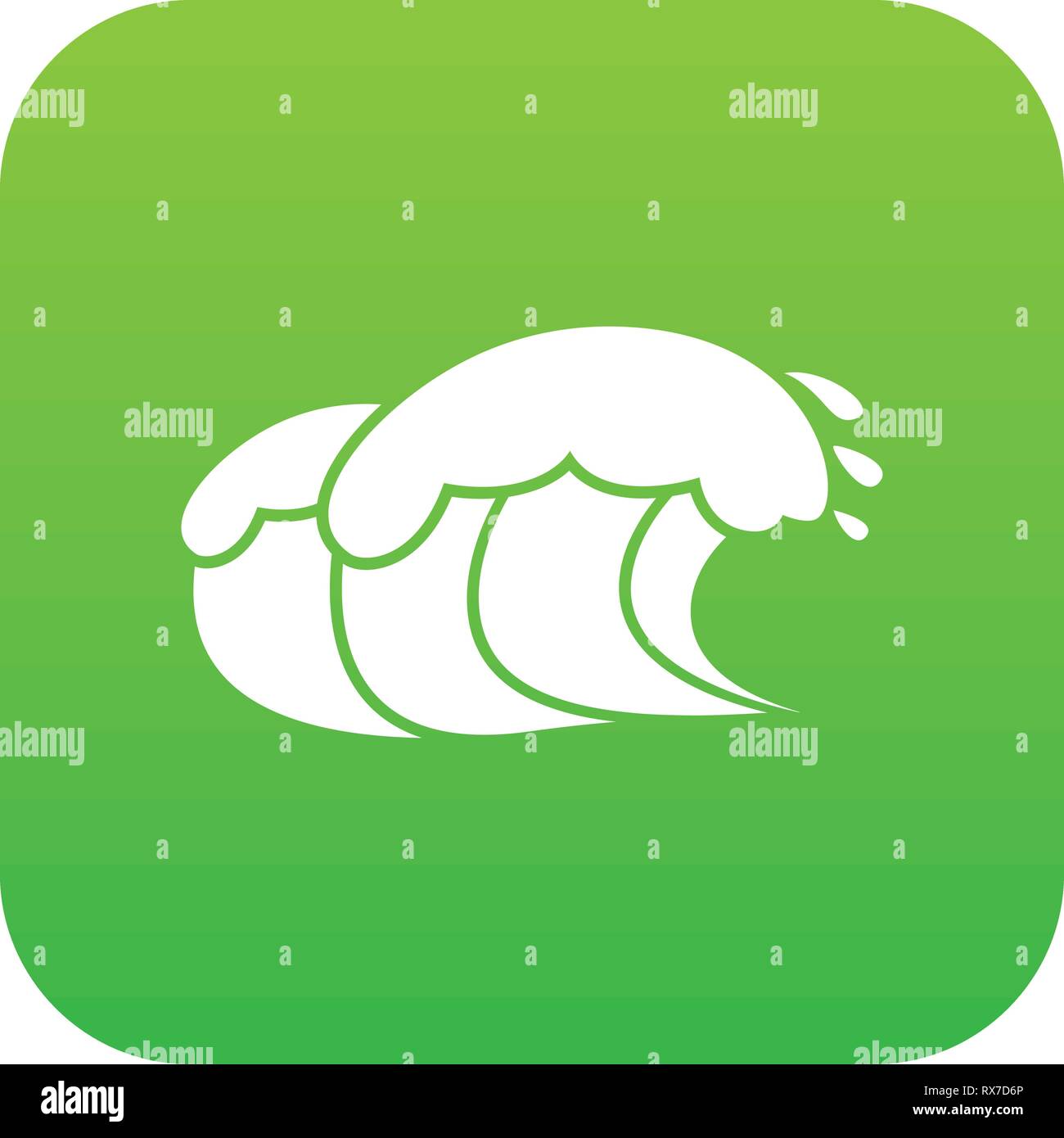 Ocean wave with foam icon, simple style Stock Vector Image & Art - Alamy