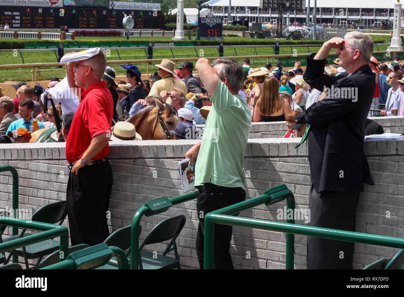 Kentucky Derby Horse Race at Louisville, USA Attendants of the Derby
