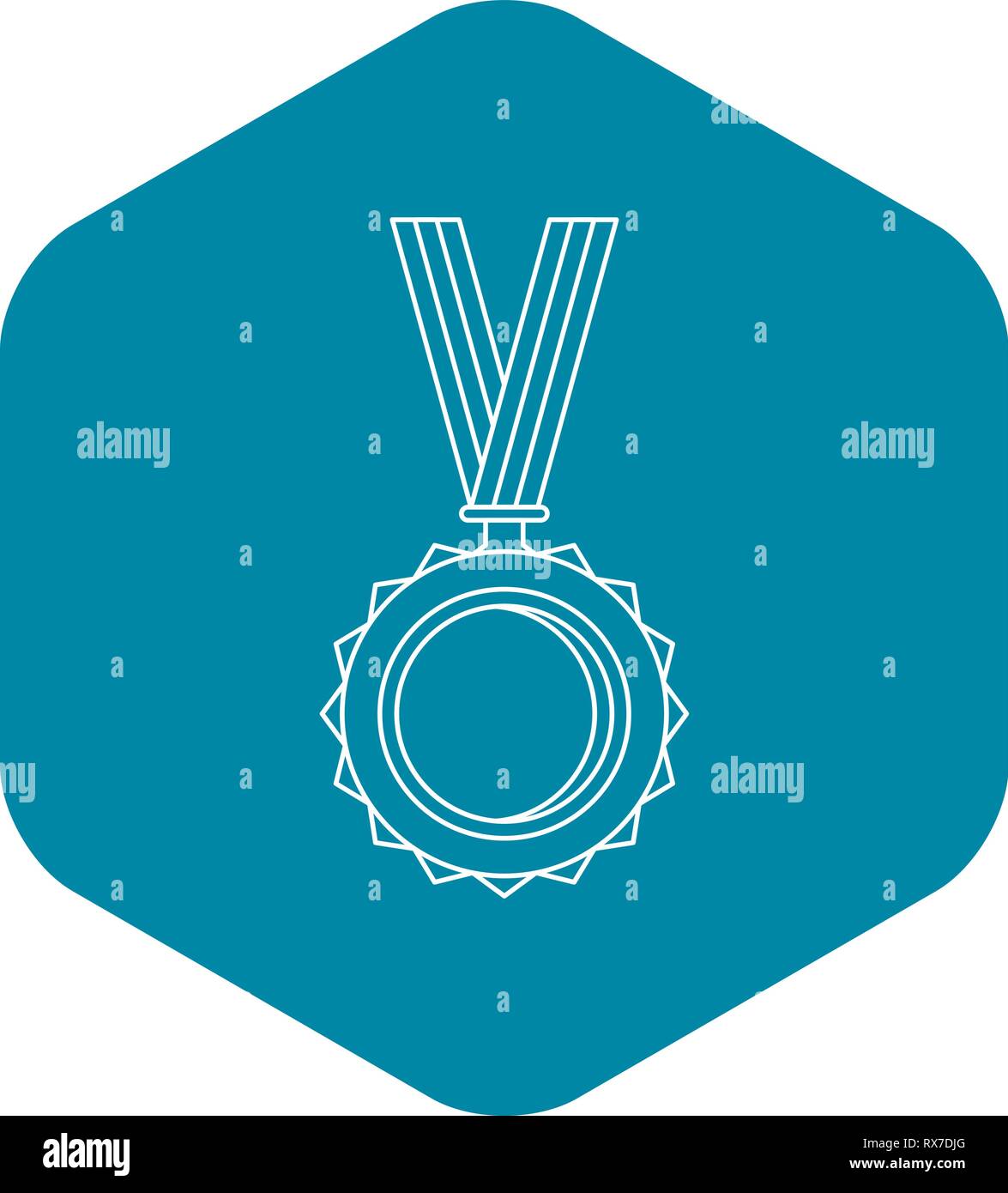 Medal icon, outline style Stock Vector Image & Art - Alamy