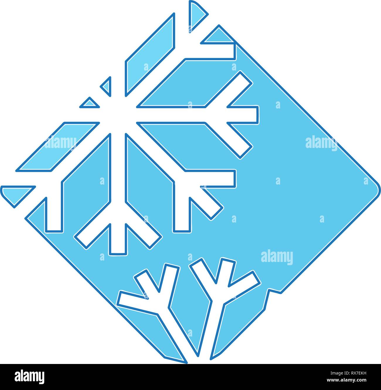 Vector sign abstract ice, in linear style Stock Vector Image & Art - Alamy