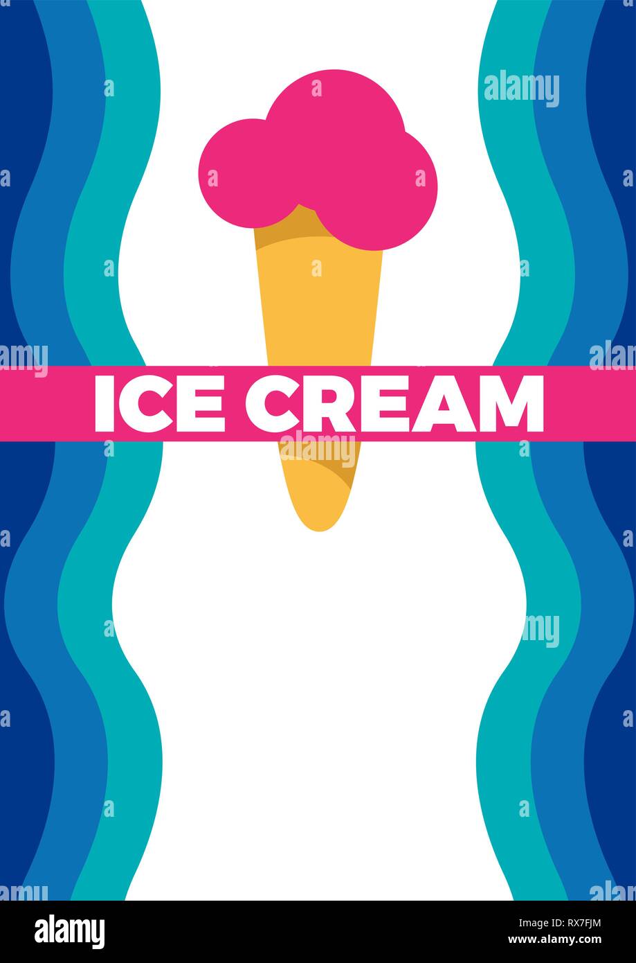 Vector abstract vintage ice cream, background for poster or cover Stock