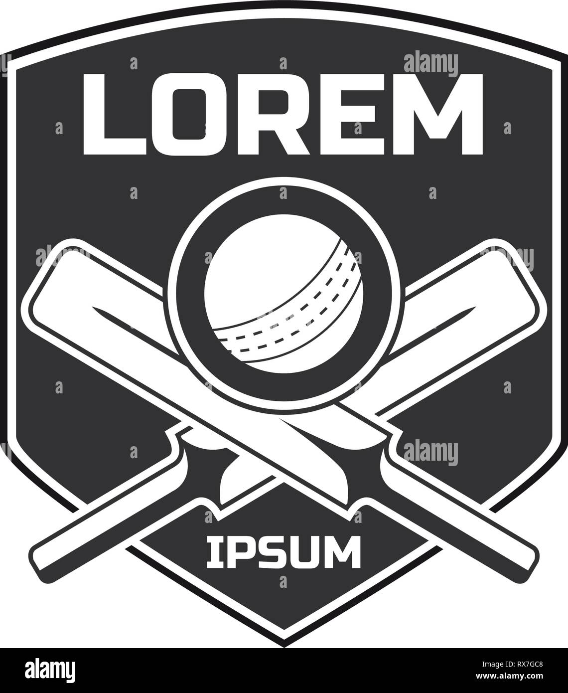 Cricket sport vector logo design template Stock Vector