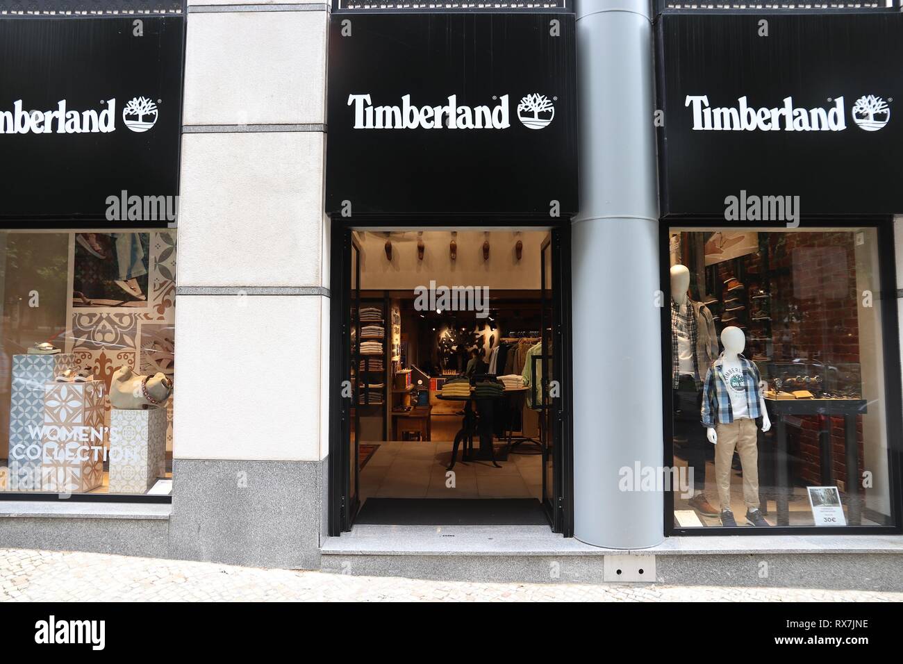 LISBON, PORTUGAL - JUNE 6, 2018: Timberland fashion shop at Avenida da  Liberdade (Liberty Avenue) in Lisbon. This boulevard is renowned for luxury  bra Stock Photo - Alamy