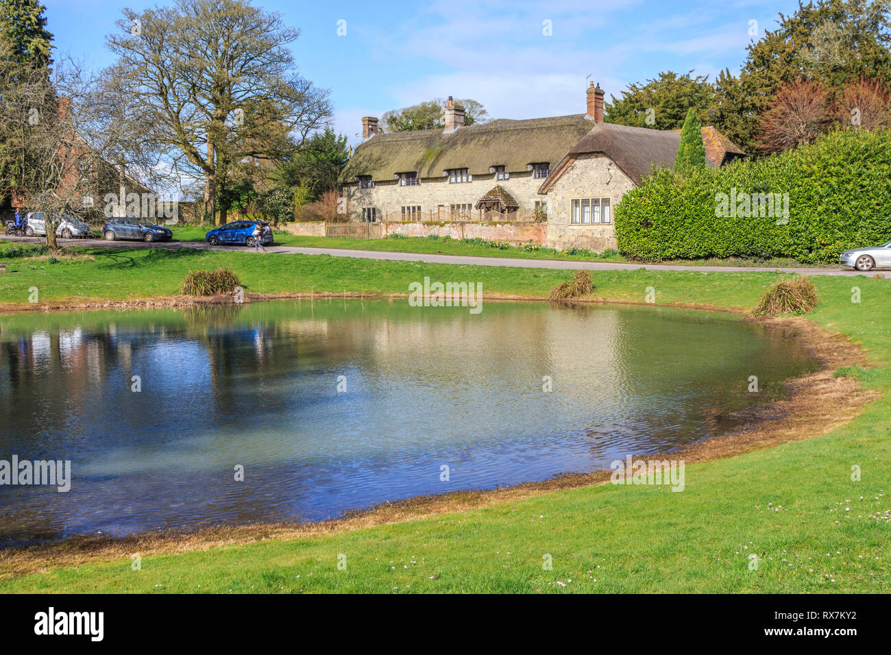 ashmore, village pond, picturesque village, dorset, england, uk Stock