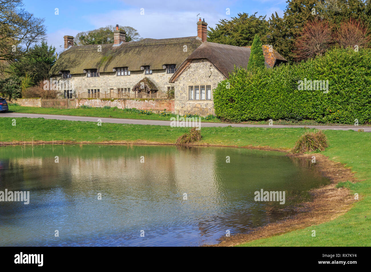 ashmore, village pond, picturesque village, dorset, england, uk Stock