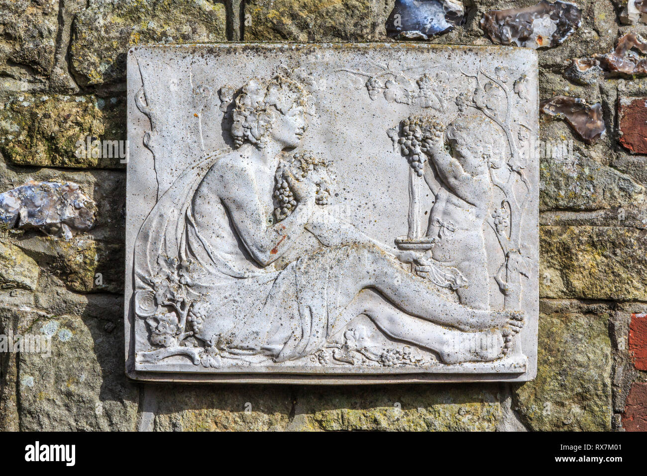 holy themed wall plaque, ashmore, picturesque village, dorset, england