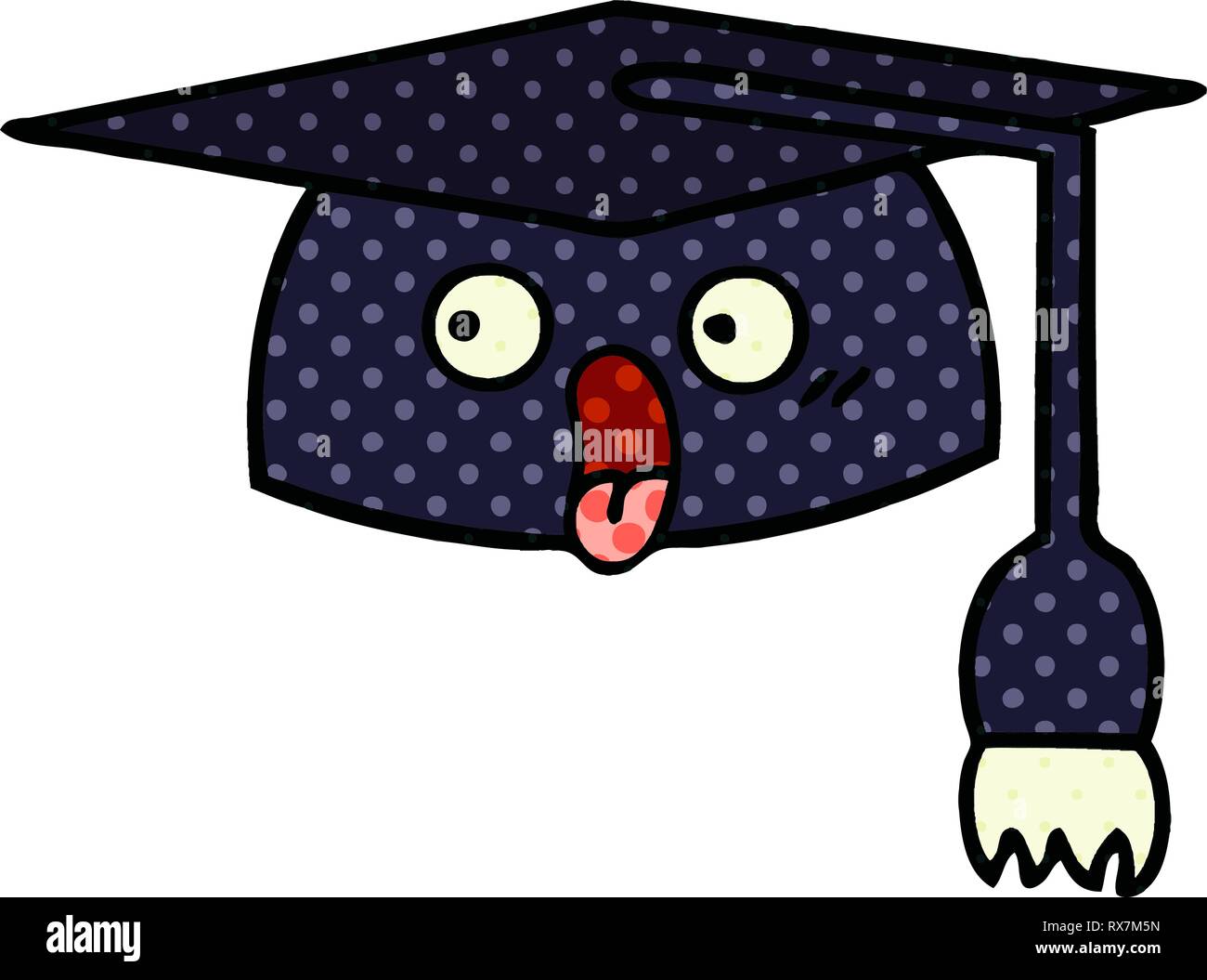comic book style cartoon of a graduation hat Stock Vector Image & Art ...