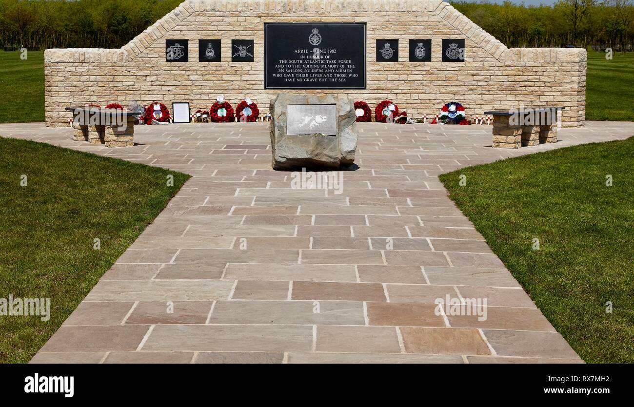 The Falklands Memorial at The National Memorial Arboretum ,Alrewas ...
