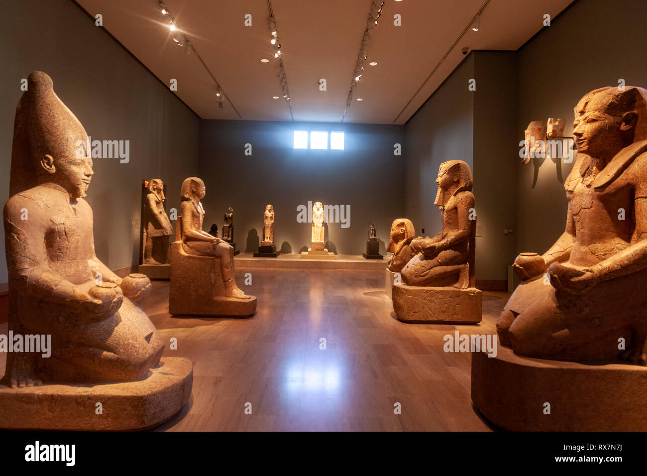Egyptian Art  hall in The Metropolitan Museum of Art, Manhattan, New York USA Stock Photo