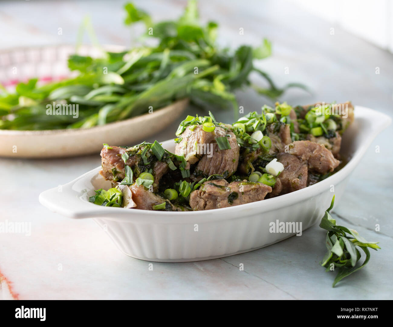 lamb stew with tarragon Stock Photo Alamy