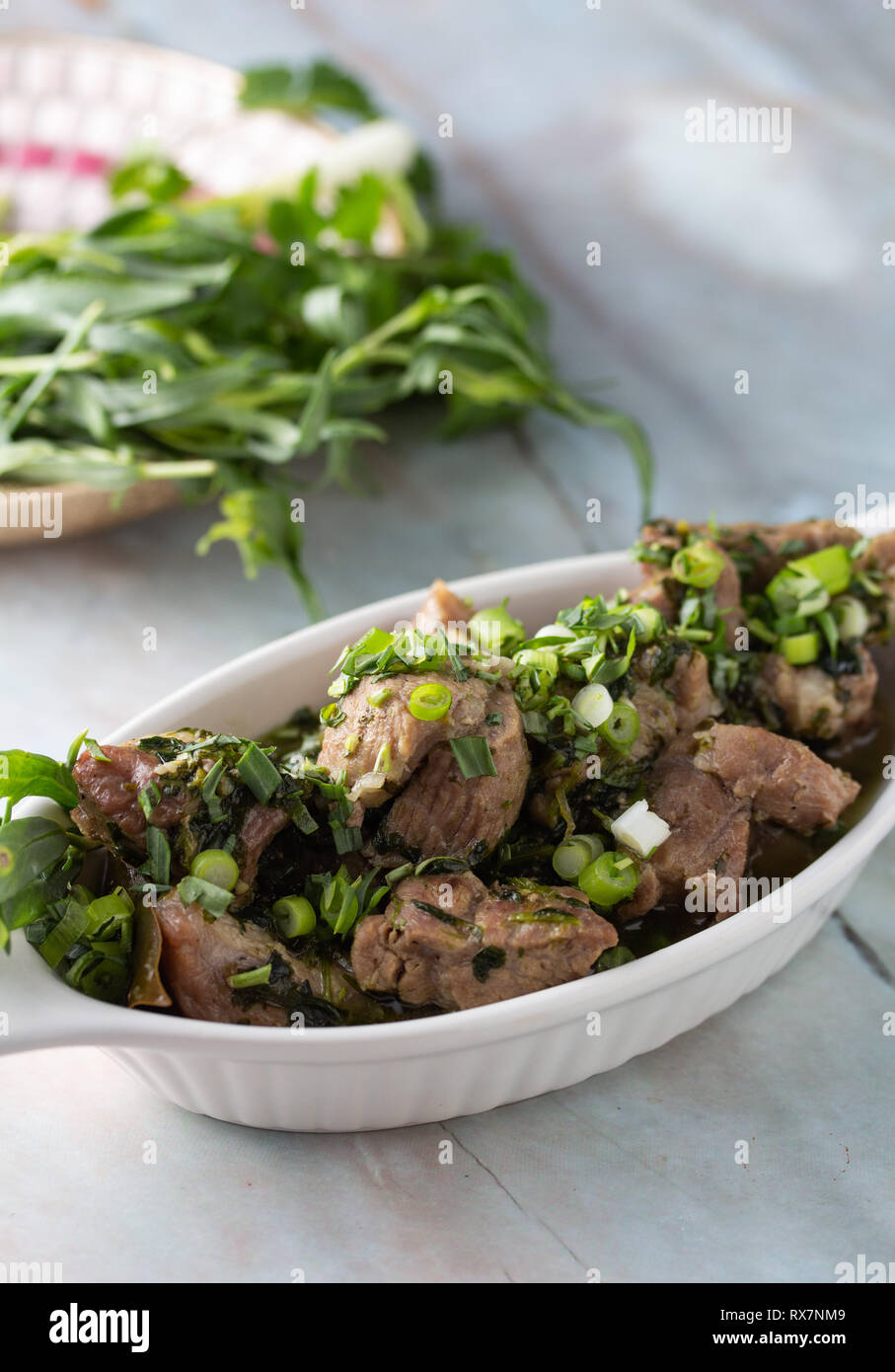 lamb stew with tarragon Stock Photo Alamy