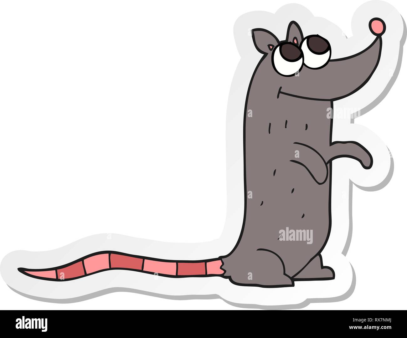 sticker of a cartoon rat Stock Vector Image & Art Alamy