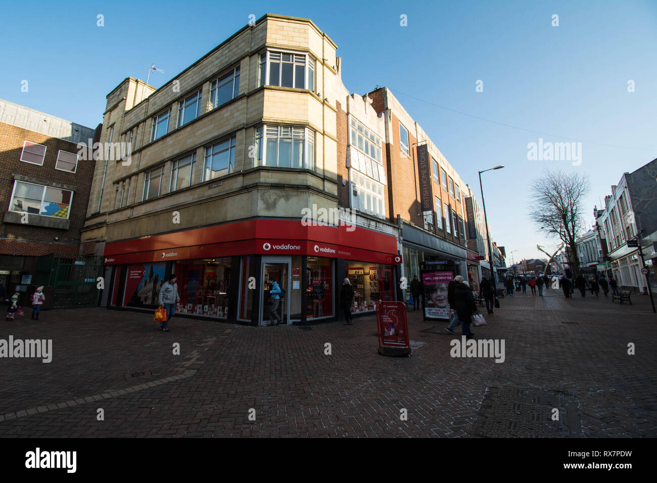 Vodaphone shop Abington Street Northampton England Stock Photo Alamy