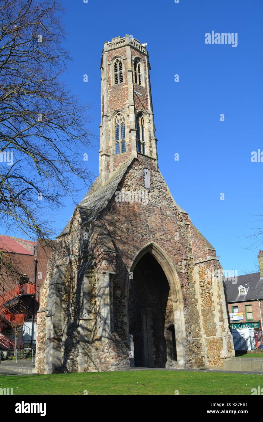 inside view of Greyfriars tower looking up, kings lynn Norfolk Stock ...