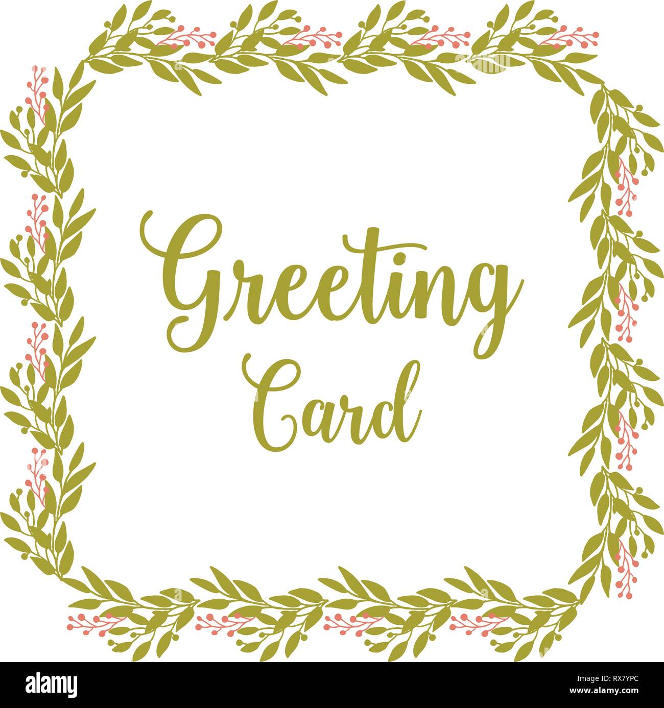 Vector illustration invitation of greeting card with crowd pink flower ...