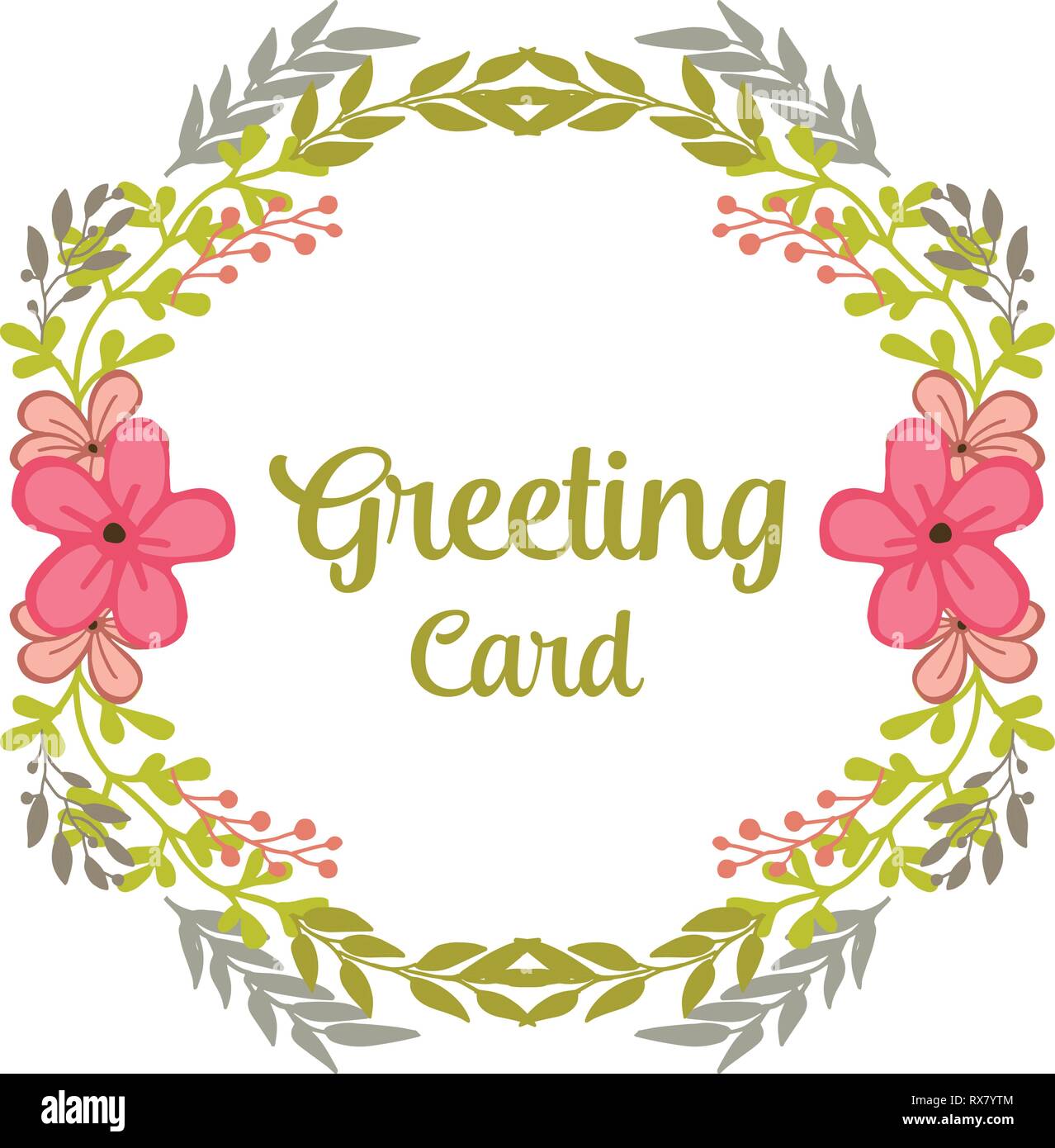Vector Illustration Elegant Pink Flower Frame For Greeting Card Writing vector-illustration-elegant-pink-flower-frame-for-greeting-card-writing