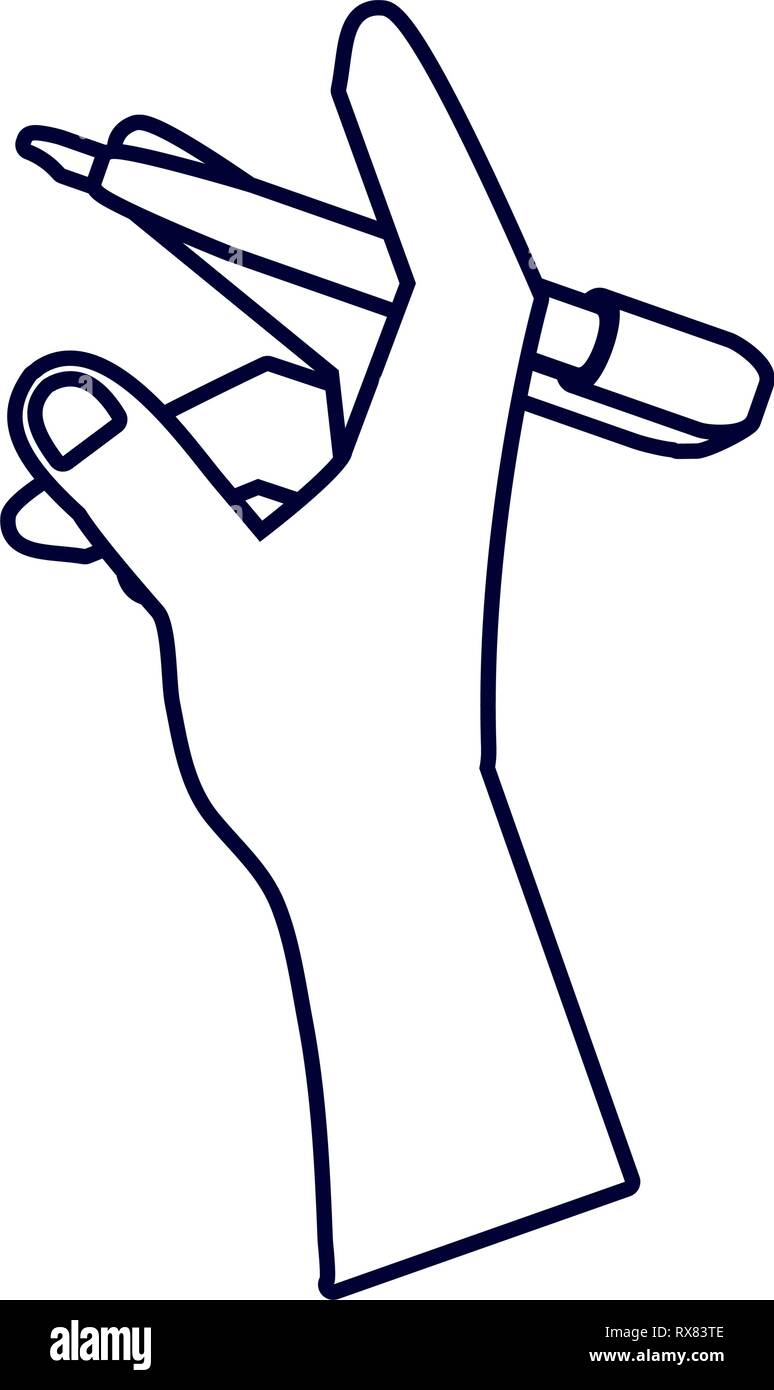 hand with pen ink write icon vector illustration design Stock Vector ...