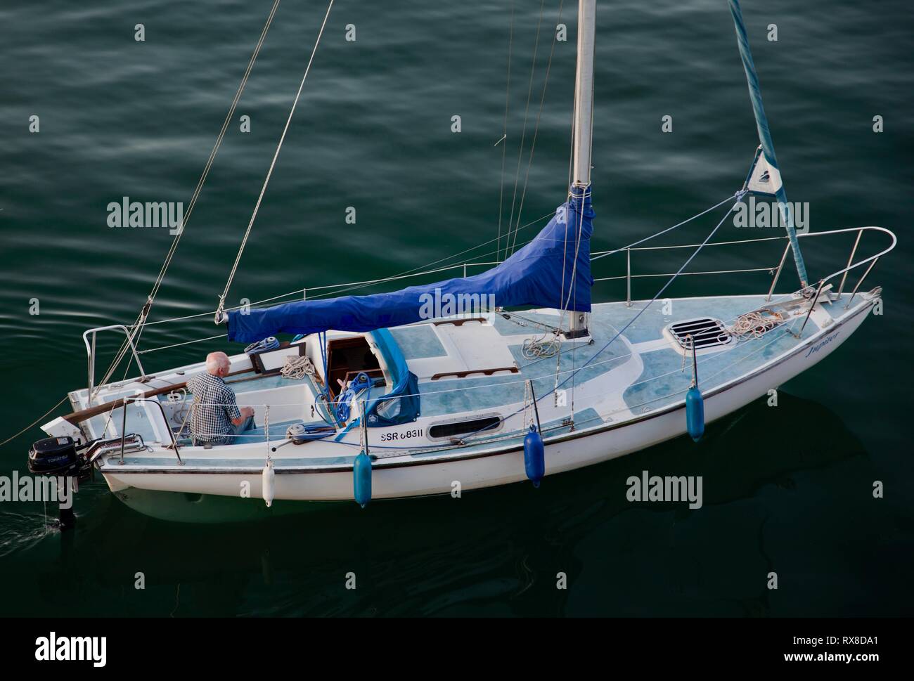 Sailing Yacht,Pleasure Boat off Brixham Harbour and Marina ,Devon