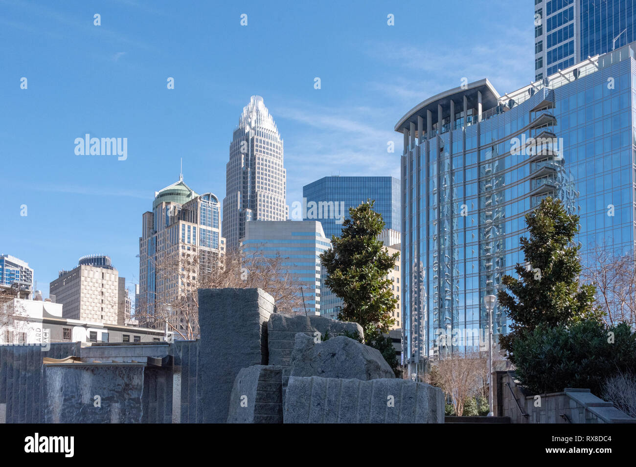 Charlotte Usa February 24 2019 View Of The Bank Of America