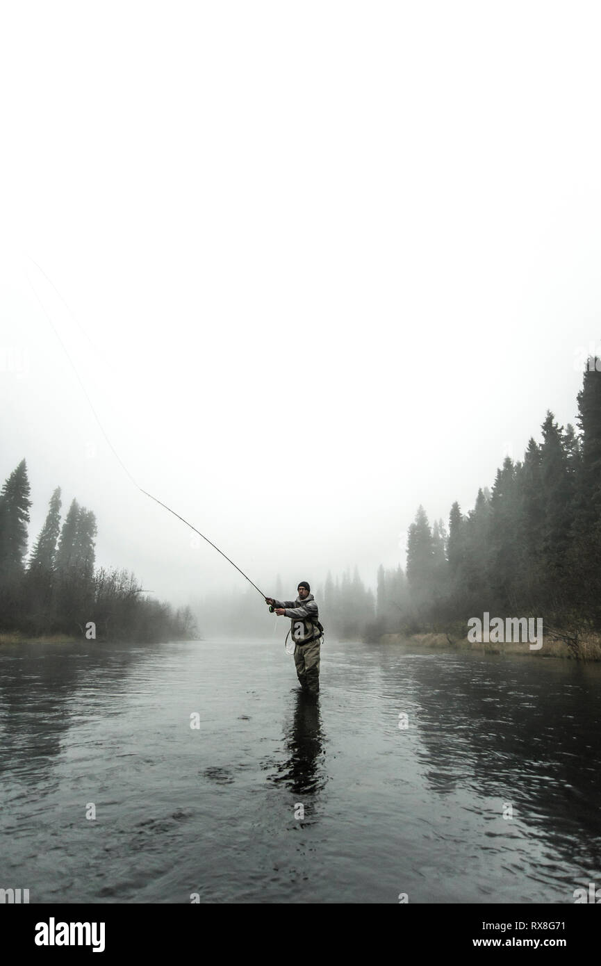 Fly Fishing - British Columbia, Canada Stock Photo - Alamy