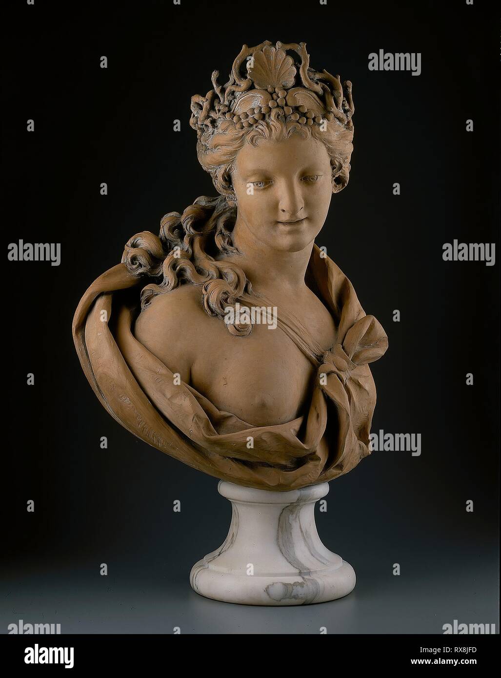Bust of Amphitrite. Lambert Sigisbert Adam; French, 1700--1759. Date:  1720-1730. Dimensions: H. 62 cm (24 in.). Terracotta. Origin: France.  Museum: The Chicago Art Institute Stock Photo - Alamy